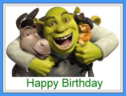 Shrek Edible Icing image #2 - Click Image to Close